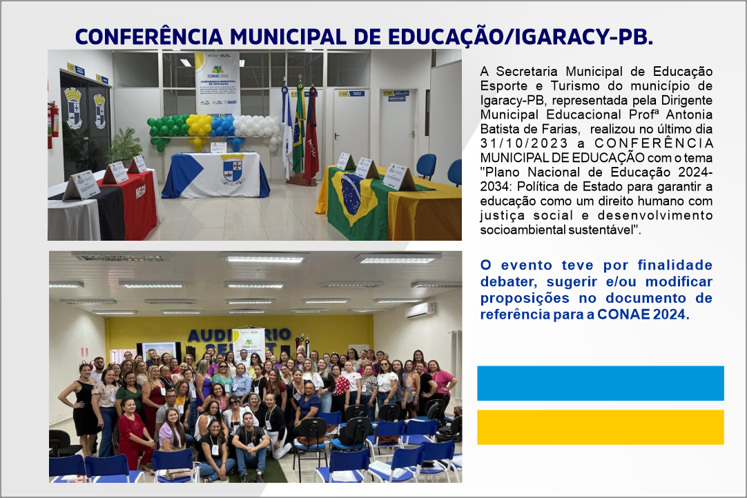 CONFERÊNCIA MUNICIPAL DE EDUCAÇÃO /IGARACY-PB