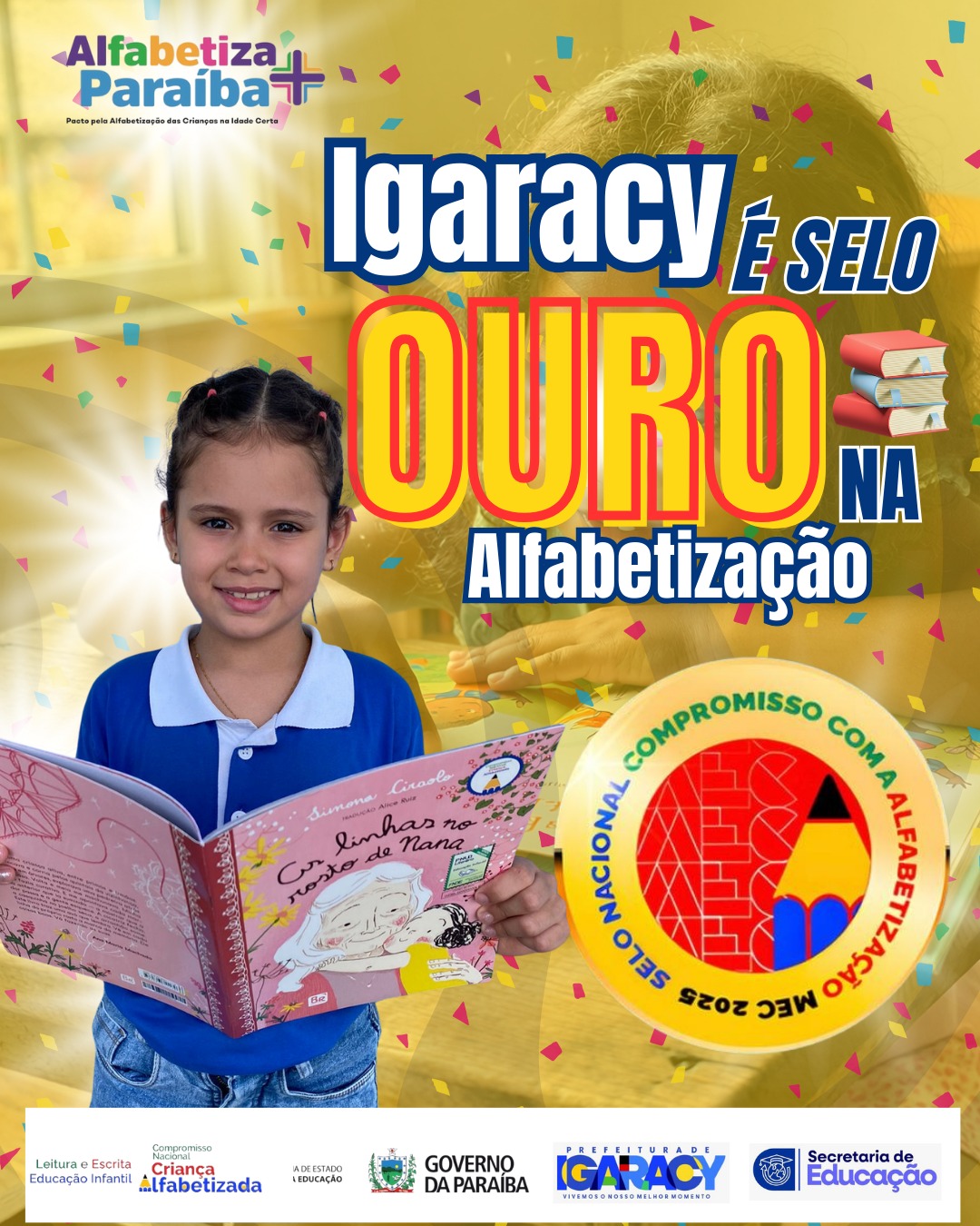 Rede Municipal de Ensino de Igaracy é contemplada com Selo Ouro de Compromisso com a Alfabetização